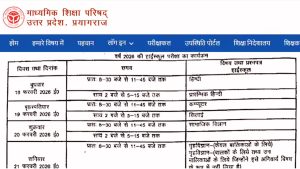 UP Board Datesheet 2026