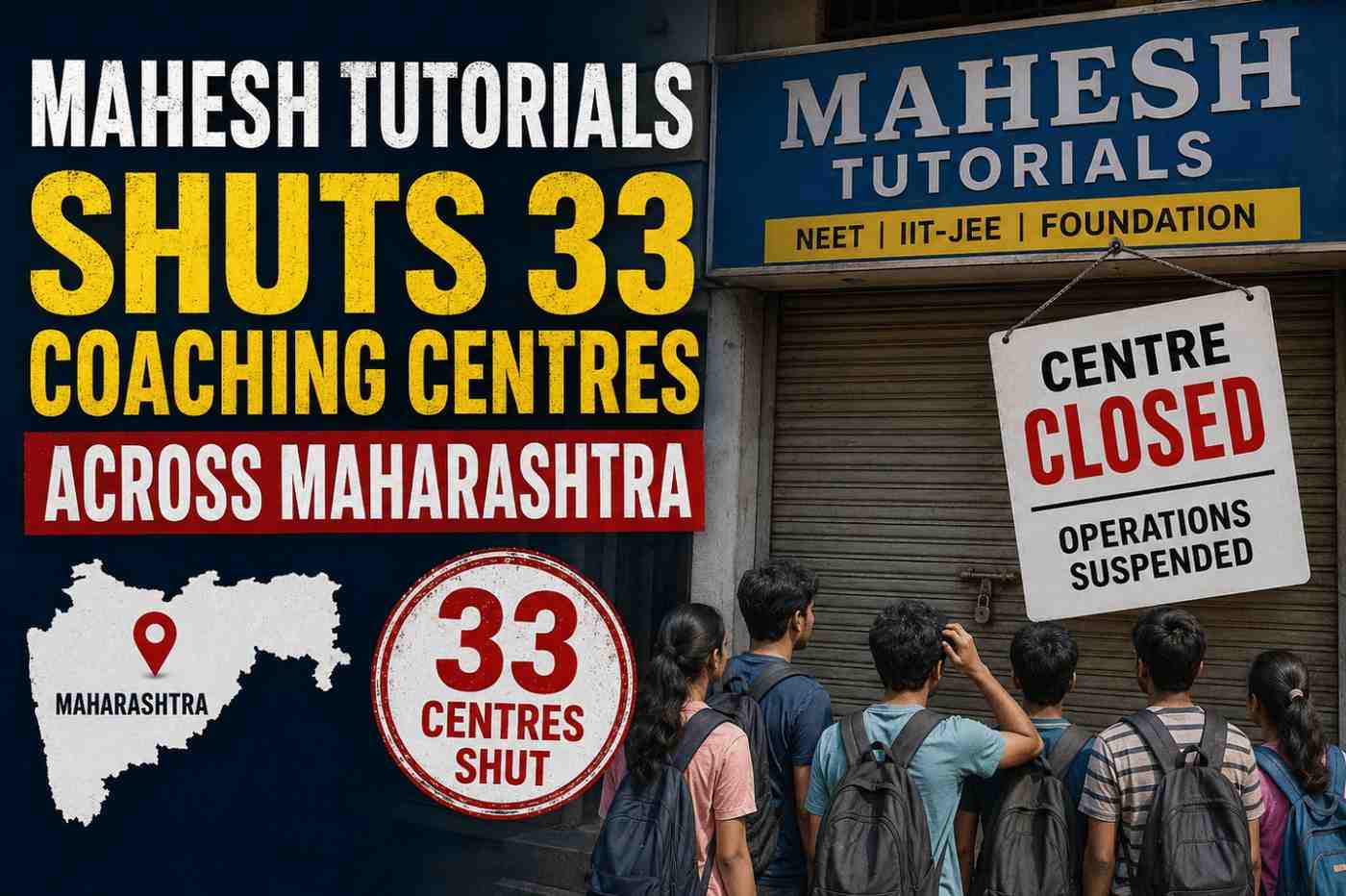 Mahesh Tutorials Shuts 33 Coaching Centres Across Maharashtra, 2,500 Students Left Affected. 1 Mahesh Tutorials