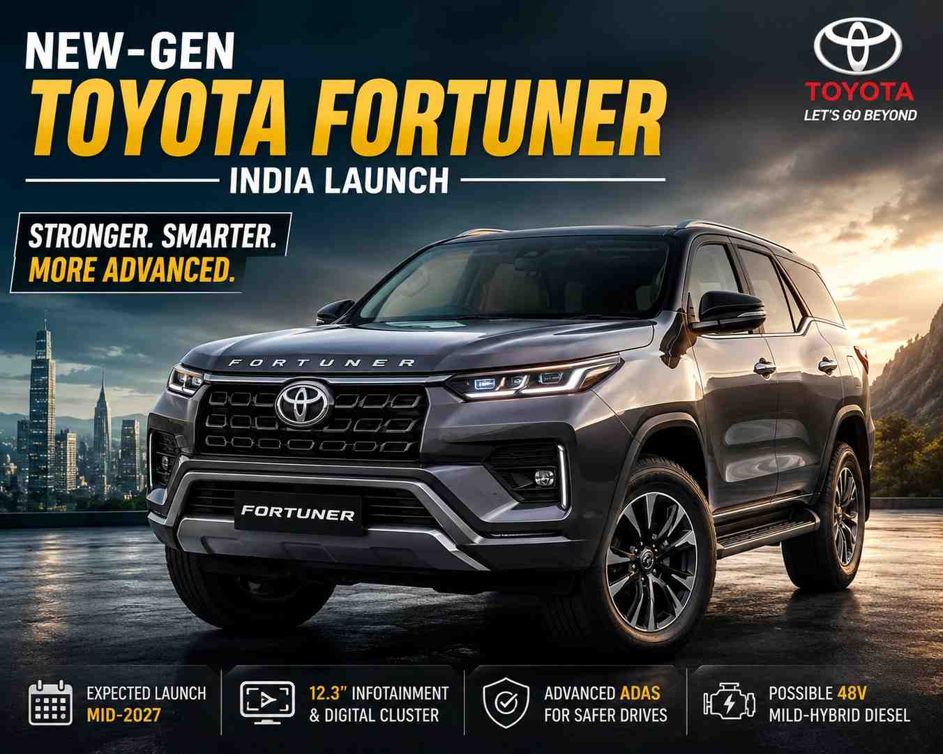 New-Gen Toyota Fortuner India Launch