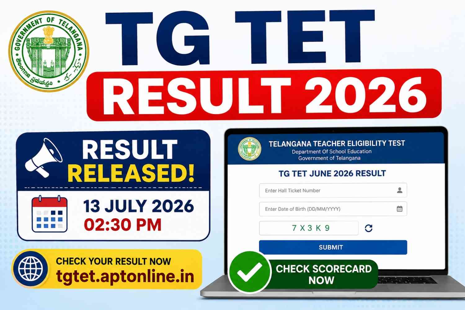 TG TET Result 2026 Released at tgtet.aptonline.in; 1.53 Lakh+ Candidates Can Check Scorecard Here 1 TG TET Result 2026