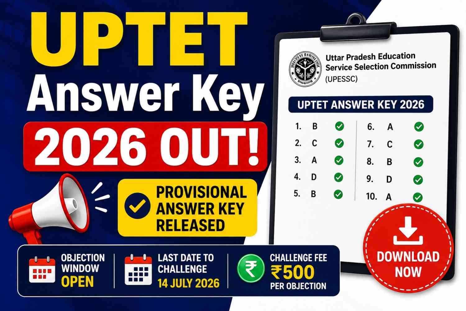UPTET Answer Key 2026