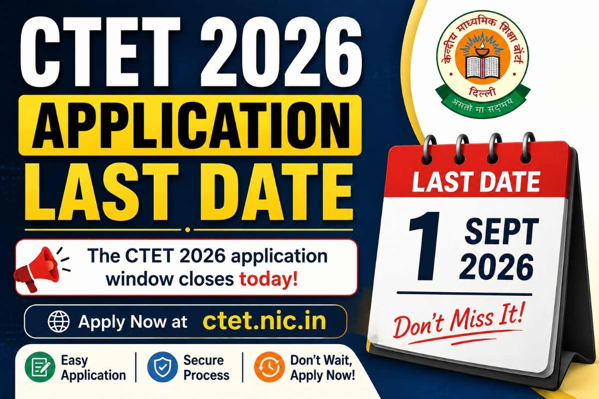 CTET 2026 Application Last Date Today: Check Exam Date & Key Details. 1 CTET 2026 Application Last Date