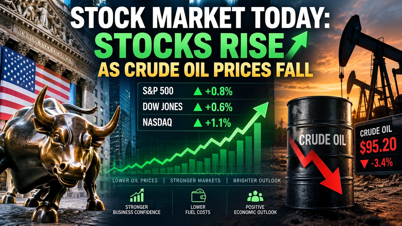 Stock Market Today: Stocks Rise as Crude Oil Prices Fall