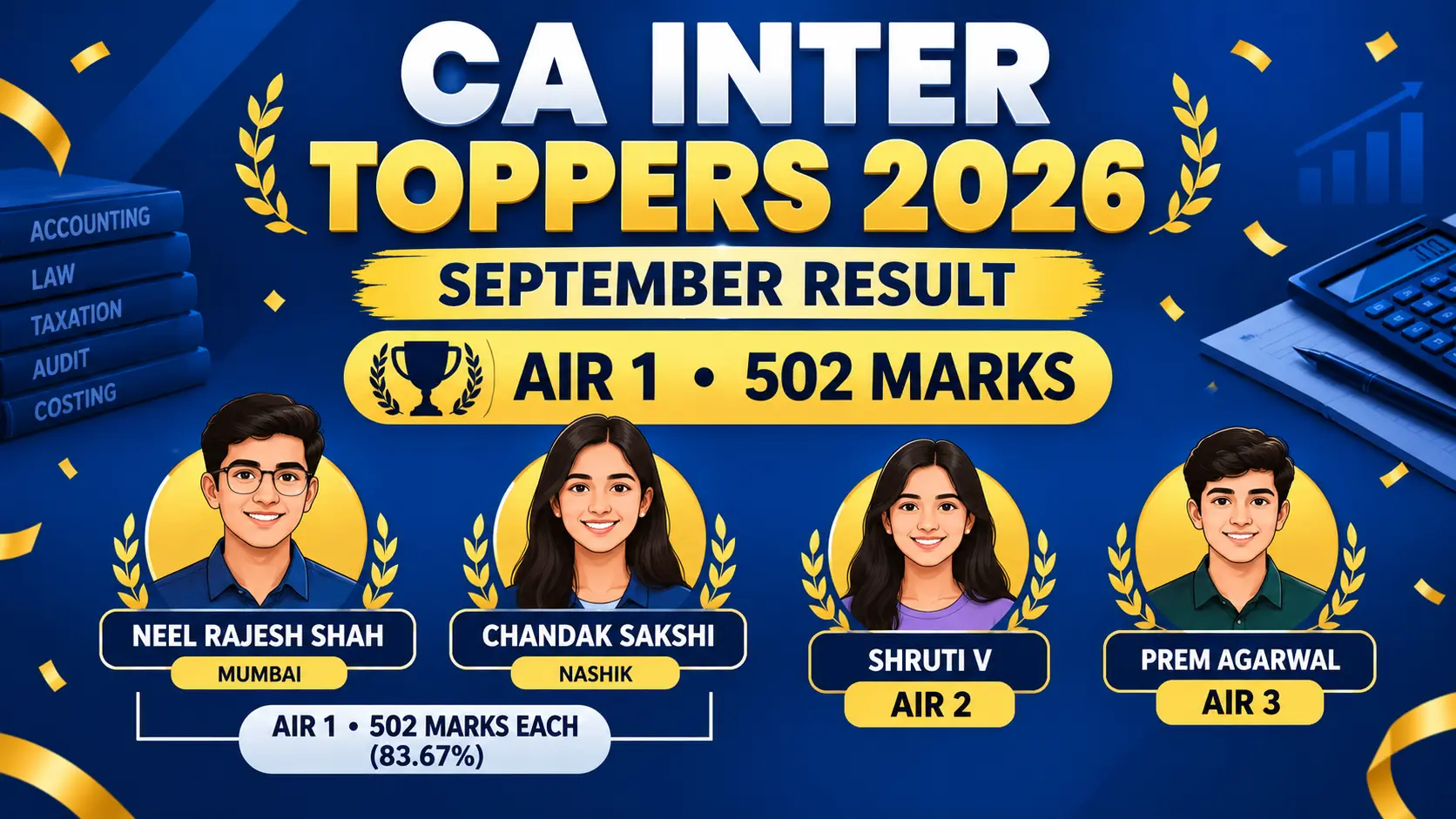 CA Inter September 2026 Toppers List
